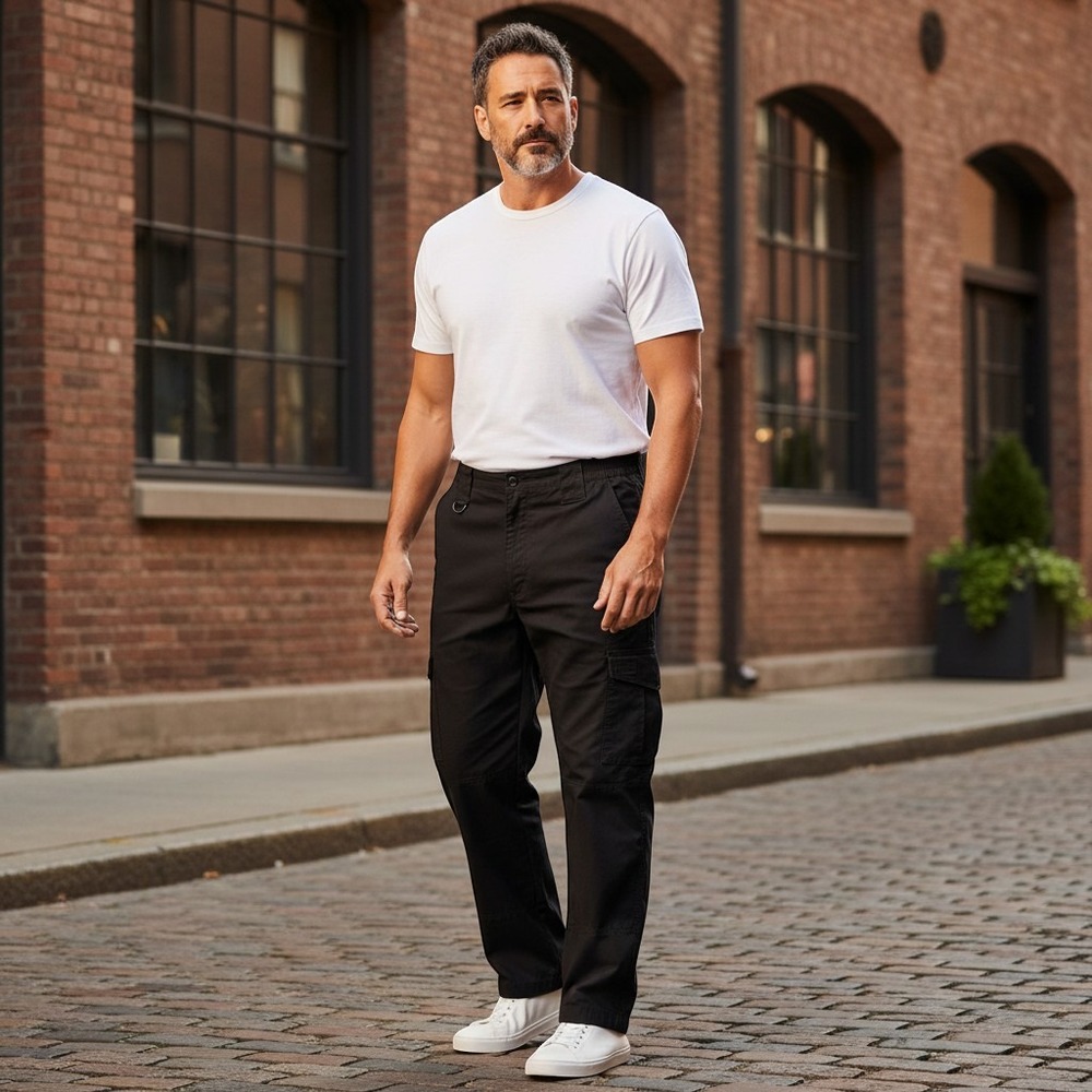 Propper Mens Black Tactical Cargo Pants Ripstop 48/37 Elastic Waist Work Pants